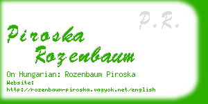 piroska rozenbaum business card